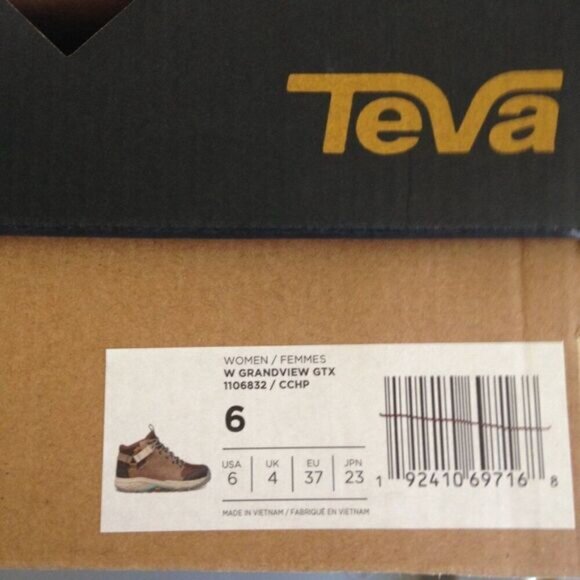 Teva Grandview GTX Hiker Boots Waterproof Chocolate Chip 5 NWT - Picture 7 of 8